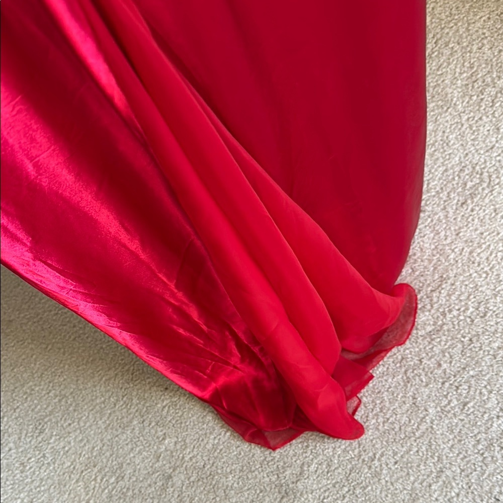 Betsy & Adam Red Maxi Dress - Picture 7 of 13
